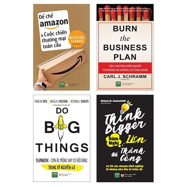 Sách - Lẻ, Combo 4 Cuốn: Do Big Things + Dám Nghĩ Lớn Để Thành Công + Burn The Business Plan + Đế Chế Amazon 1980