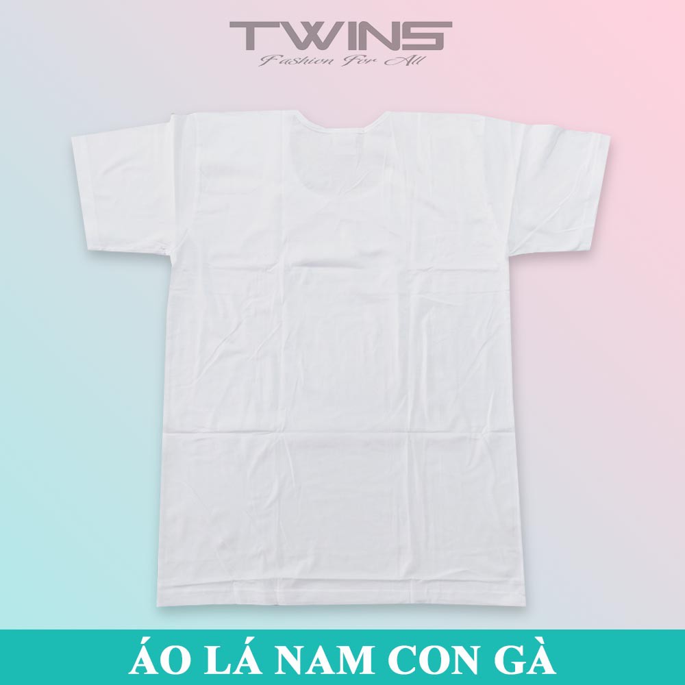 Áo lót nam màu trắng cotton thấm hút mồ hôi (áo thun lá Con Gà) ba lỗ và có tay Tín Thành chính hãng có bigsize 100kg