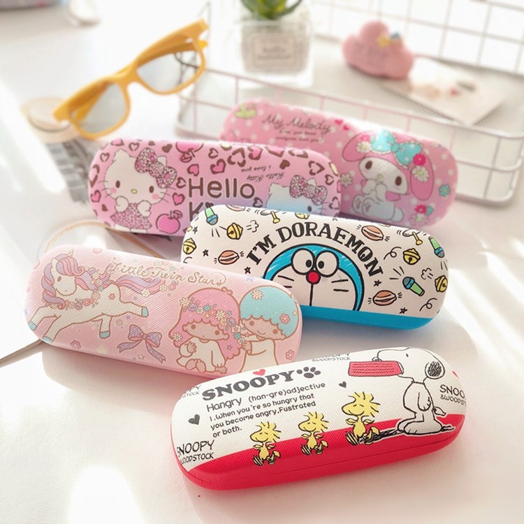 Hello kitty Hộp Đựng Mắt Kính Siêu Nhẹ In Họa Tiết Hoạt Hình Phong Cách Hàn Quốc Cho Nữ