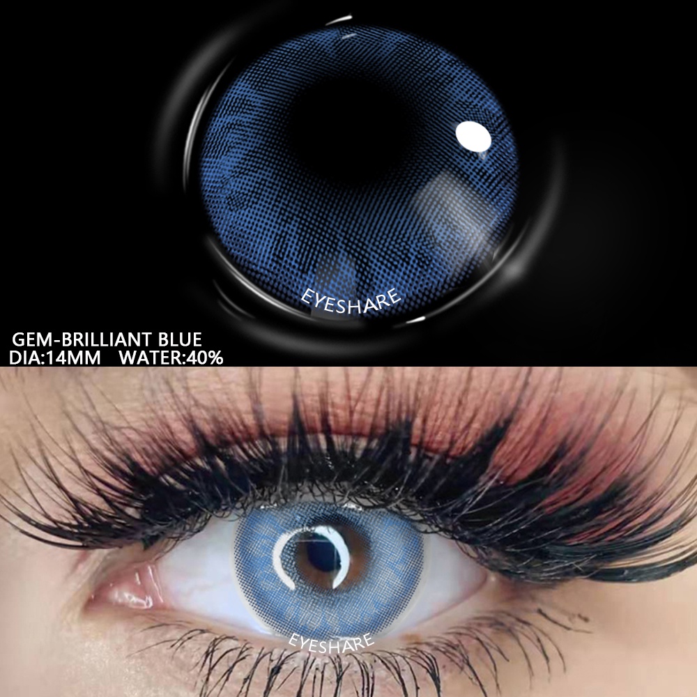 EYESHARE [Hàng mới về] Bộ 2 kính áp tròng mềm mại nhiều màu sắc tùy chọn