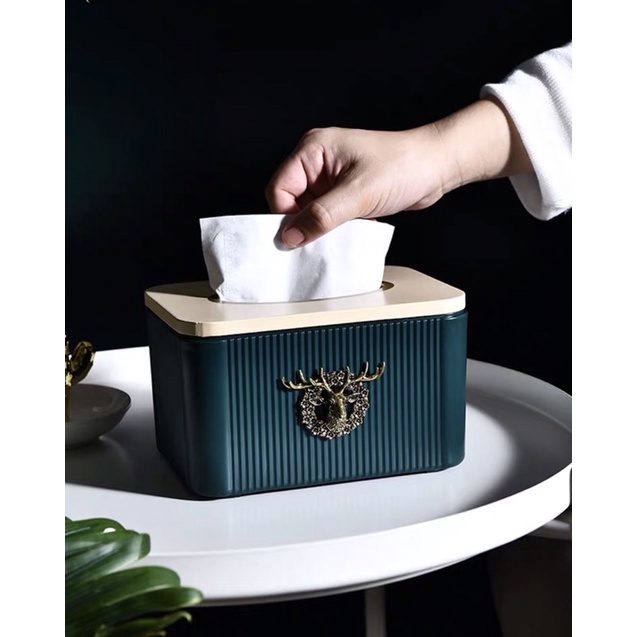 Hộp đựng giấy ăn hình đầu hươu phong cách Bắc Âu