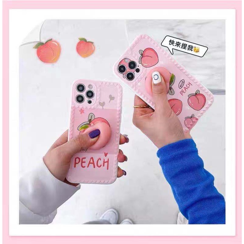 Phone case that can pinch peach for IPhone 12 12Pro Max 11 11Pro Max X Xs Xr Xs Max 8 7 6 6s Plus Se 2020 | WebRaoVat - webraovat.net.vn