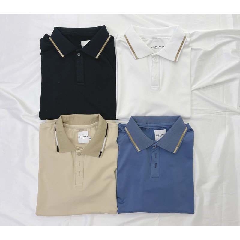 BÁN SỈ ÁO POLO NAM PHỐI VIỀN CỔ 4M CHO NAM