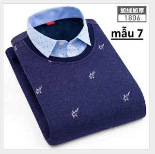 Áo len cổ sơ mi