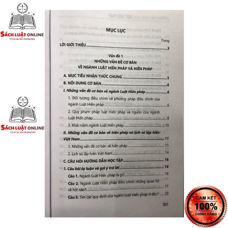 Sách - Hướng dẫn môn học luật Hiến pháp (NXB Công an nhân dân)