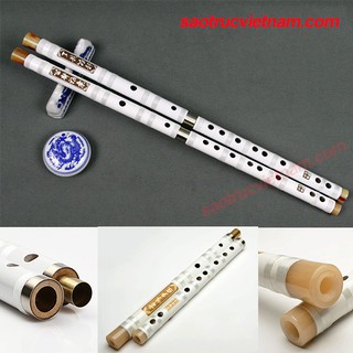 Sáo Trúc Dizi Trắng Có Khớp PD8