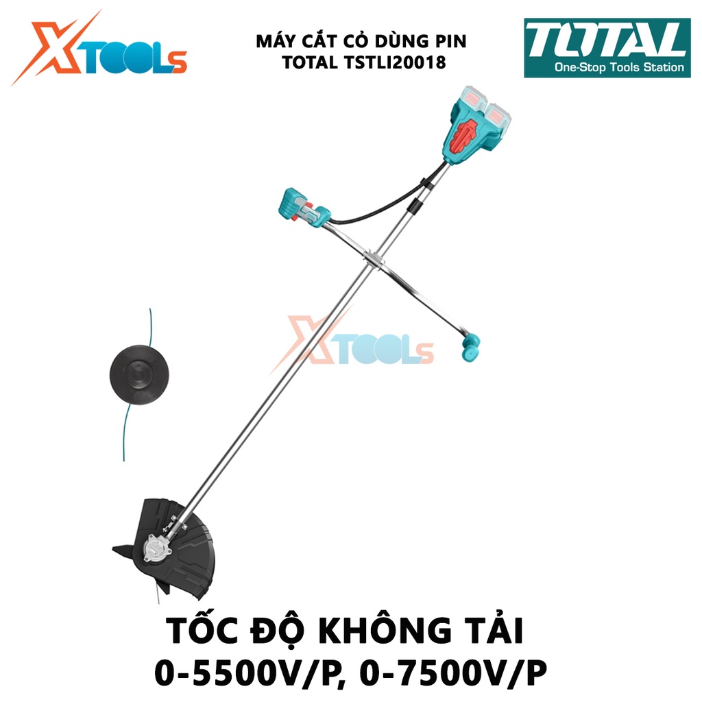Máy cắt cỏ dùng pin TOTAL TSTLI20018 | máy cắt cỏ cầm tay điện thế 40V tốc độ không tải 0-5500 / phút, 0-7500 / phút