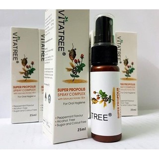 Xịt giảm đau họng keo ong Vitatree 25ml của Úc