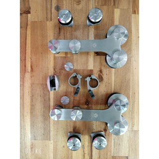 Bộ Bánh xe cửa lùa kính VVP phi 25 - inox 304
