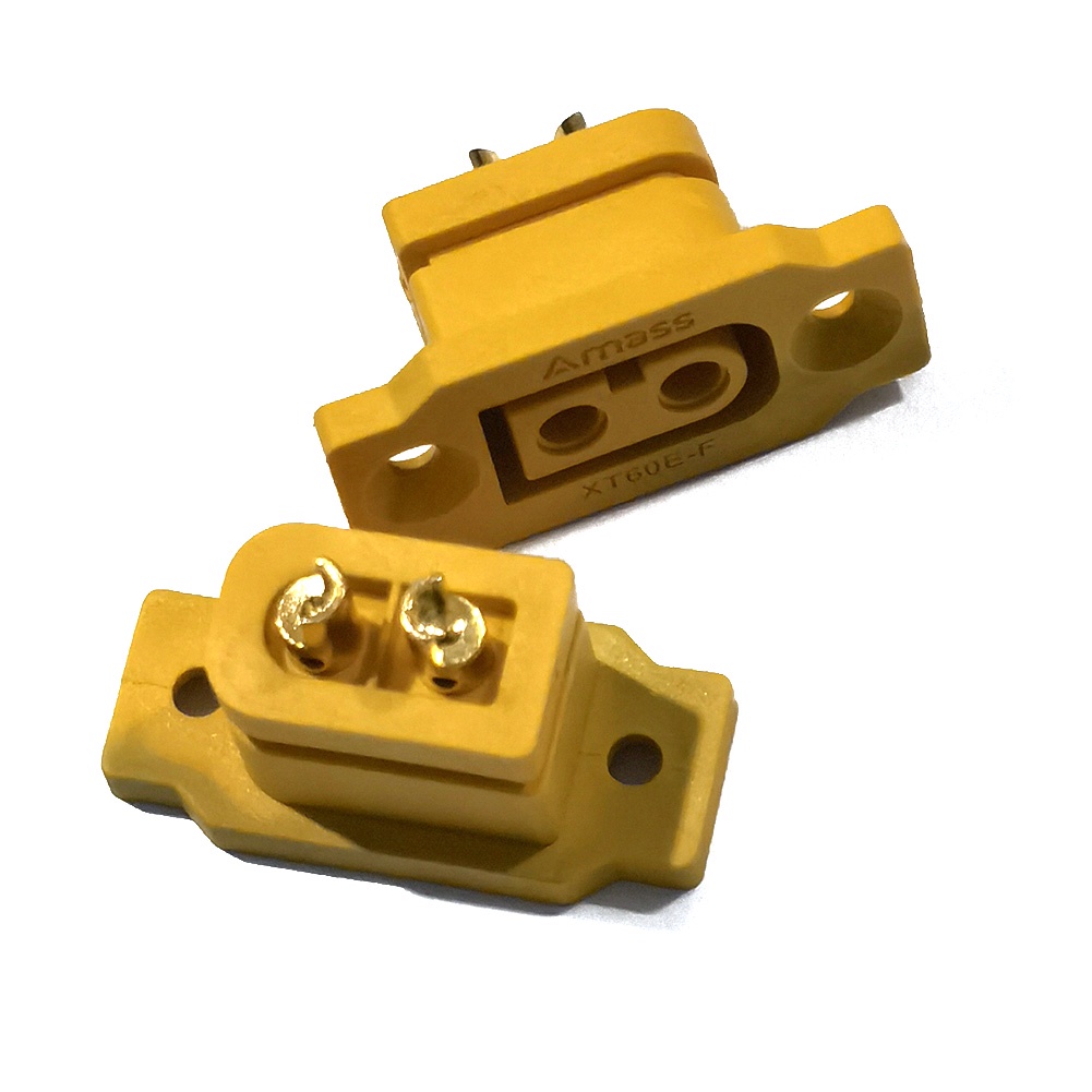 Đầu Nối Pin Amass XT60E-F Female Mạ Vàng / Đồng Thau Cho Mô Hình Điều Khiển Từ Xa
