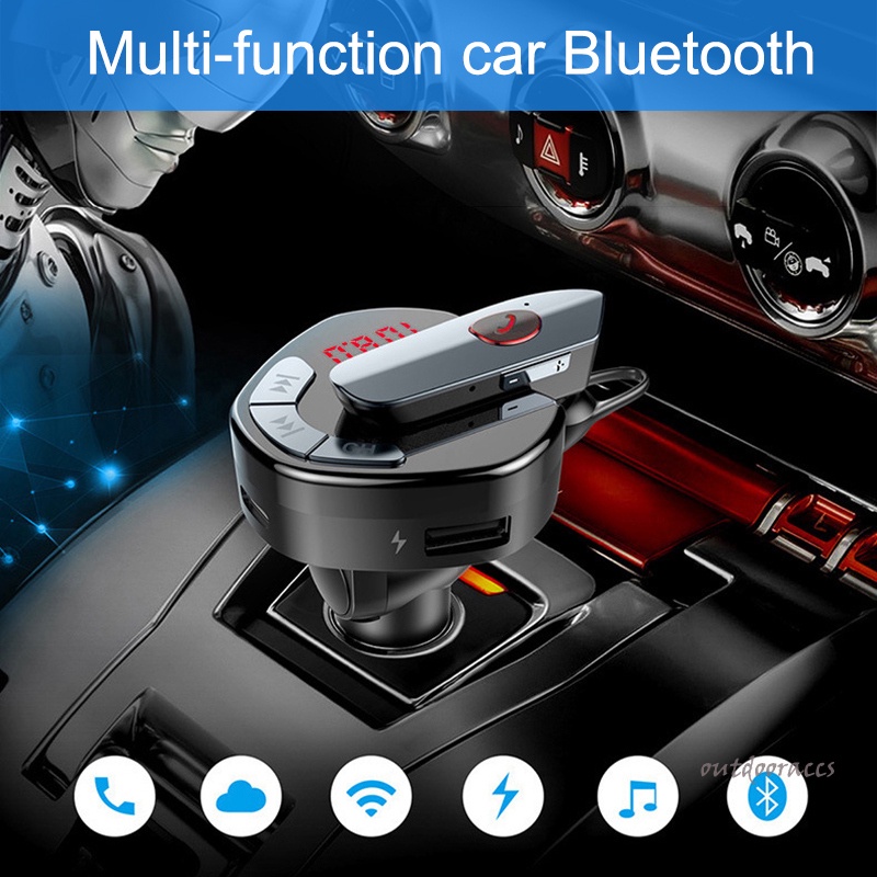 Bộ Sạc Điện Thoại Không Dây Usb Cho Điện Thoại Rảnh Tay Mp3 Tích Hợp Tai Nghe Bluetooth