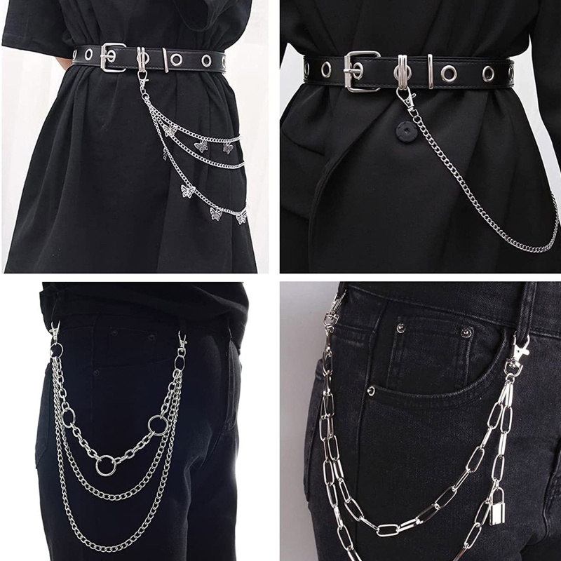 Xiangbao Móc Khóa Dây Xích Dày Dạng Xích Phong Cách Punk Hip Hop Trang Sức Cho Quần Jean / Xe Đạp