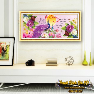 TRANH ĐÍNH ĐÁ VỢ CHỒNG 100X48CM