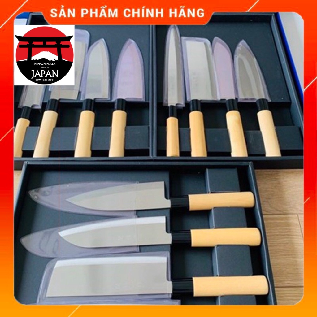 (HÀNG CHÍNH HÃNG) Bộ Dao Bếp Sekiyoshi Issei 4 Dao