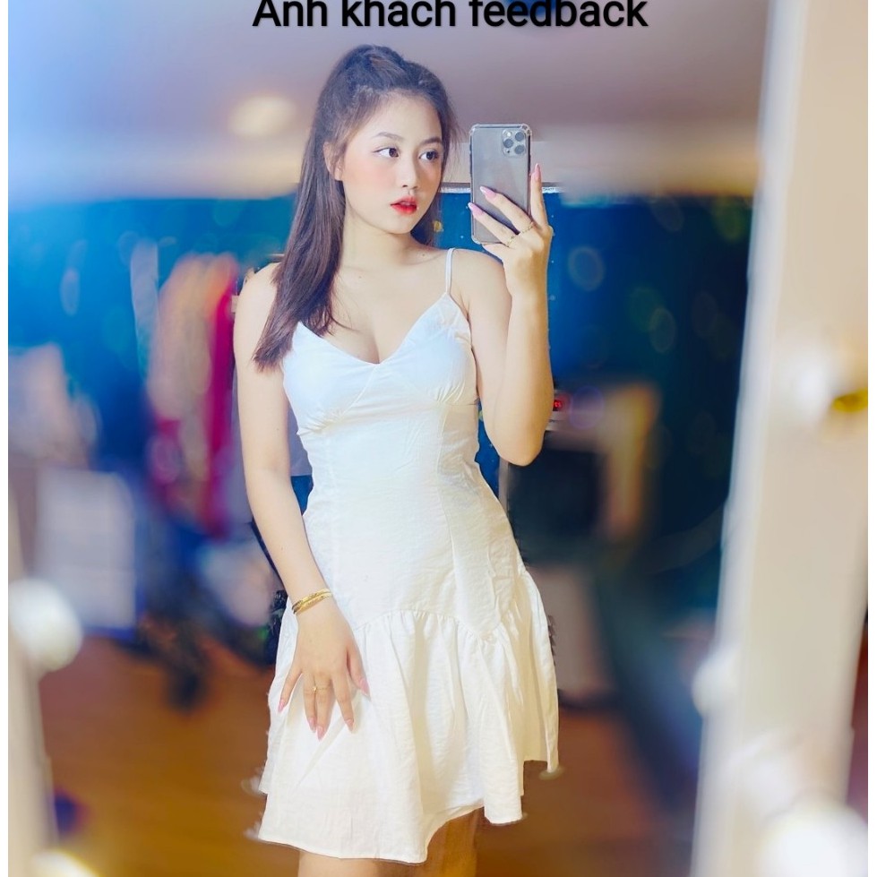 Đầm trắng 2 dây body đuôi cá | BigBuy360 - bigbuy360.vn
