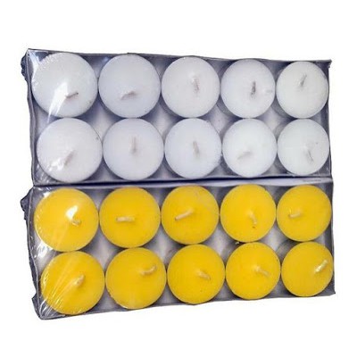 NẾN HOA MAI TEALIGHT HỘP 100 VIÊN NHIỀU MÀU KHÔNG KHÓI KHÔNG MÙI