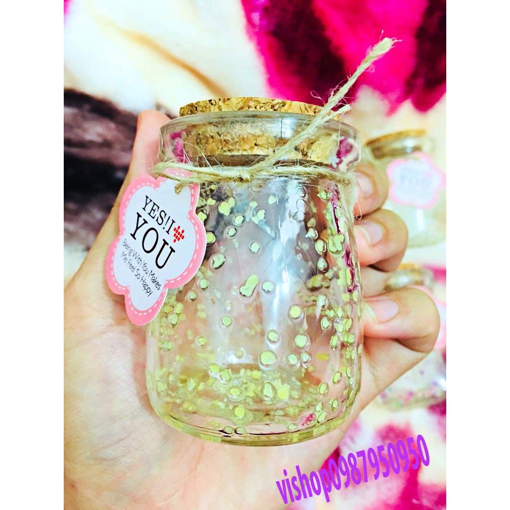Lọ Thủy Tinh dạ quang- Lọ  ước Phát Sáng-g61 goood