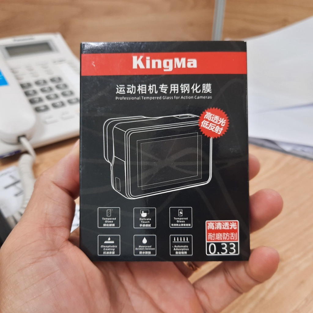 Bộ miếng dán cường lực gopro 8 hãng Kingma bảo vệ ống kính máy quay hành động GoPro Hero 8
