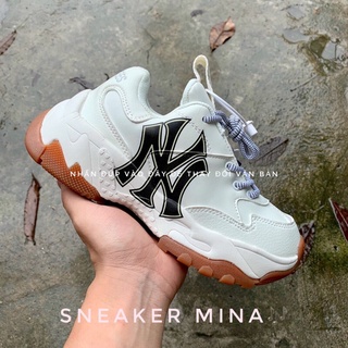 Giày mlb ny đế nâu hàng 11  .  Thể thao nam nữ sneaker full box