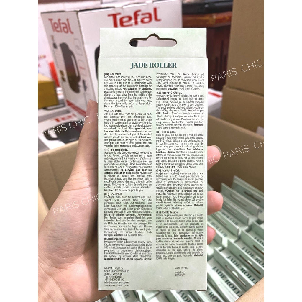 Thanh lăn mặt jade roller hàng Pháp giúp thon gọn săn chắc mặt