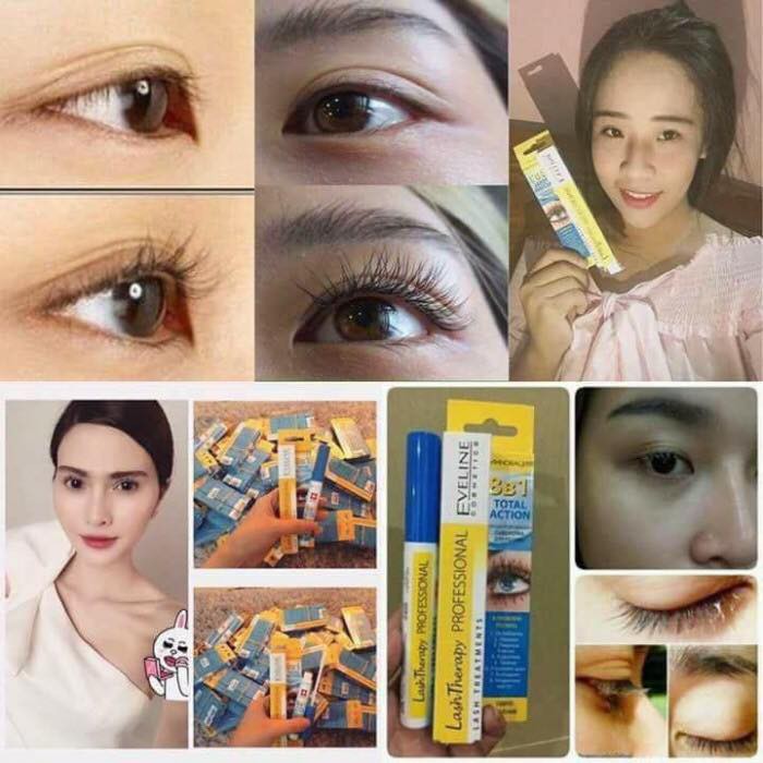 ✅(CHÍNH HÃNG) Huyết Thanh Dưỡng Mi Eveline 8in1 Total Action Lash Therapy Professional Nga