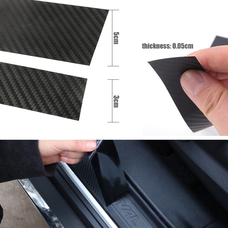 Cuộn Băng Keo 3D 3 / 5m Bằng Sợi Carbon Chống Trầy Xước Chống Thấm Nước Trang Trí Xe Hơi