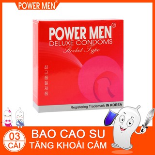 Bao cao su Powermen Rocket hộp 3 bcsro3