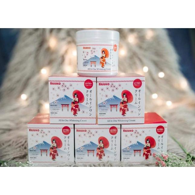 Ủ Trắng Da Toàn Thân Hasuko All In One Whitening Cream SPF50+ 280gr Nhật Bản