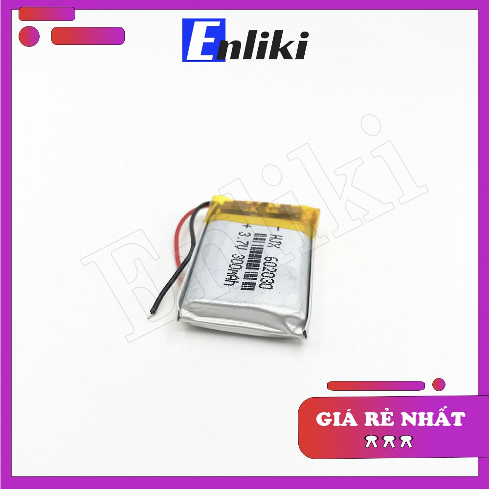 Pin Lipo Polymer 300mAh 6x20x30mm 3.7V (Có Mạch Bảo Vệ) | BigBuy360 - bigbuy360.vn