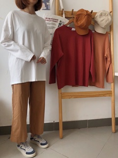 Áo thun trơn dài tay