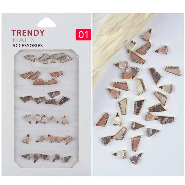 Phụ kiện đá hàn quốc gắn móng tay trang trí nail