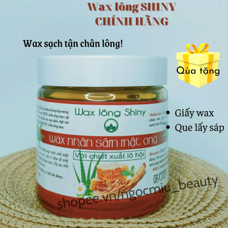 Sáp wax mật ong nhân sâm lô hội Shiny handmade , lấy sạch chân lông