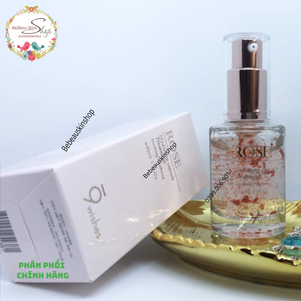 9wishes - Tinh Chất 9 wishes Rose Hydrating Capsule Treatment - 30ml