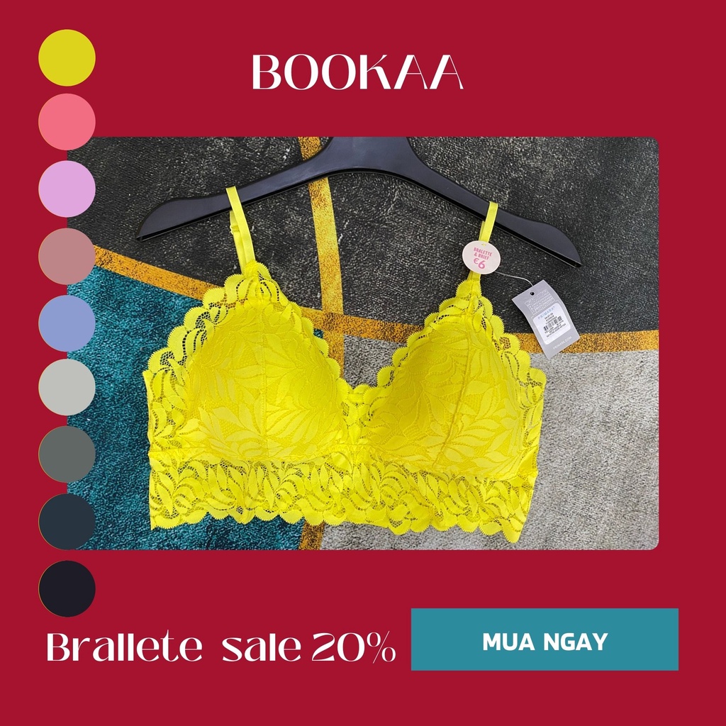 Áo Bralete Ren BR018 xuất dư xịn mềm mại, có mút mỏng lên form đẹp, có 9 màu (Ảnh và video quay thật)
