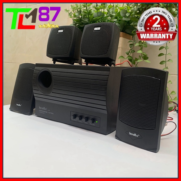 Loa Máy Tính Chính Hãng Cao Cấp Bass Công Suất Lớn 4.1 SOUNDMAX A4000 - Loa Nghe Nhạc PC Laptop Để Bàn Có Dây Gaming