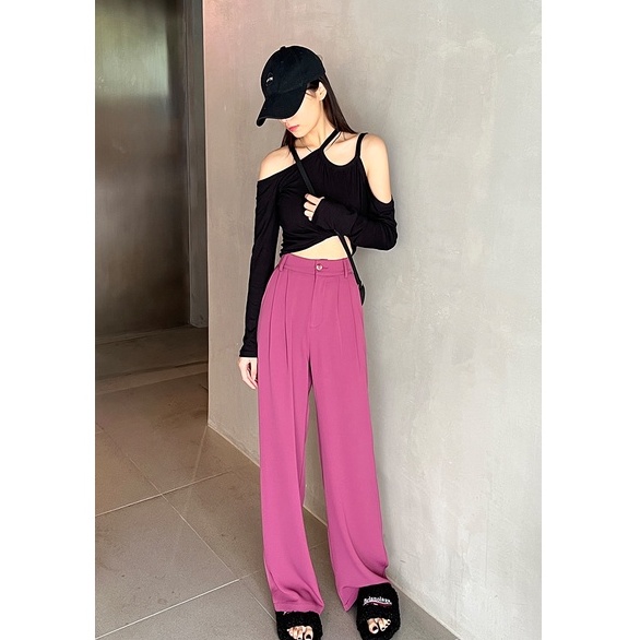 Quần ống rộng Phong Cách Hàn Quốc Thời Trang Cho Nữ