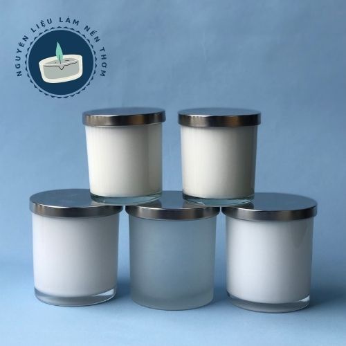 Hũ/cốc thủy tinh làm nến thơm 260g Hũ thủy tinh nắp thiếc 9oz - Nguyên liệu làm nến thơm