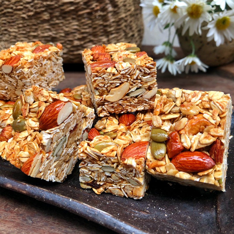 Granola ngũ cốc dạng thanh ăn kiêng giảm cân ăn chay 500gr