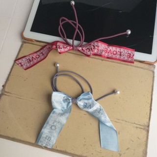 Dây cột tóc nơ chữ love tiểu thư (Ảnh thật)
