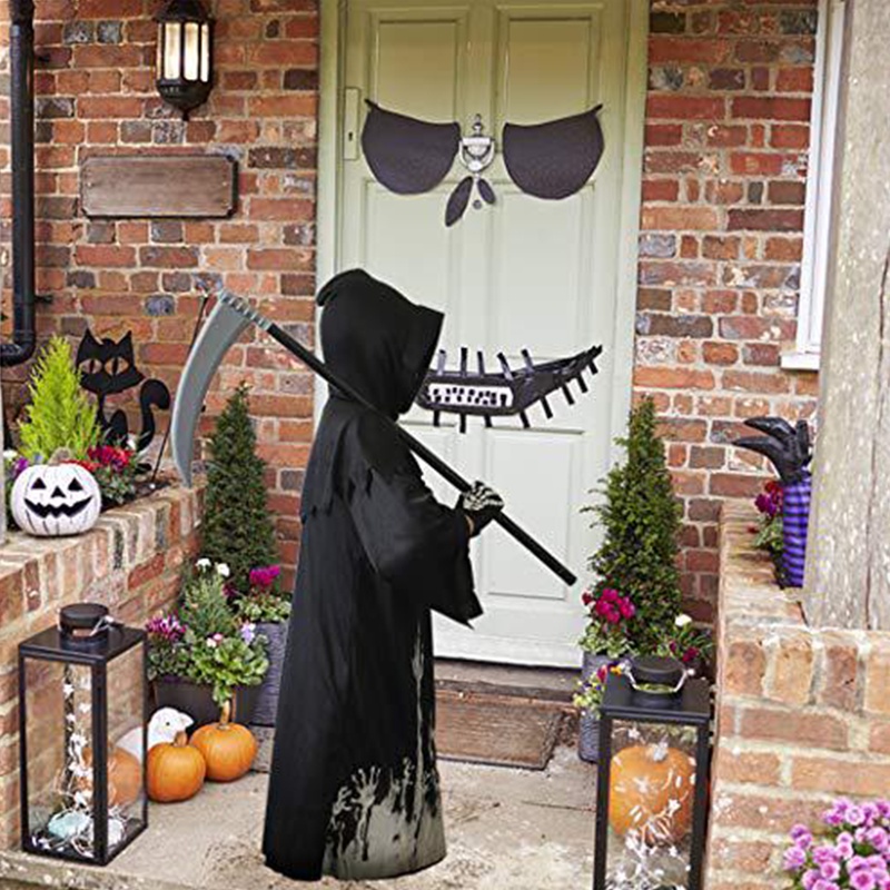 Halloween Grim Reaper Death Kids Cosplay Costume Luminous Sickle Carnival Prop boy kid gift