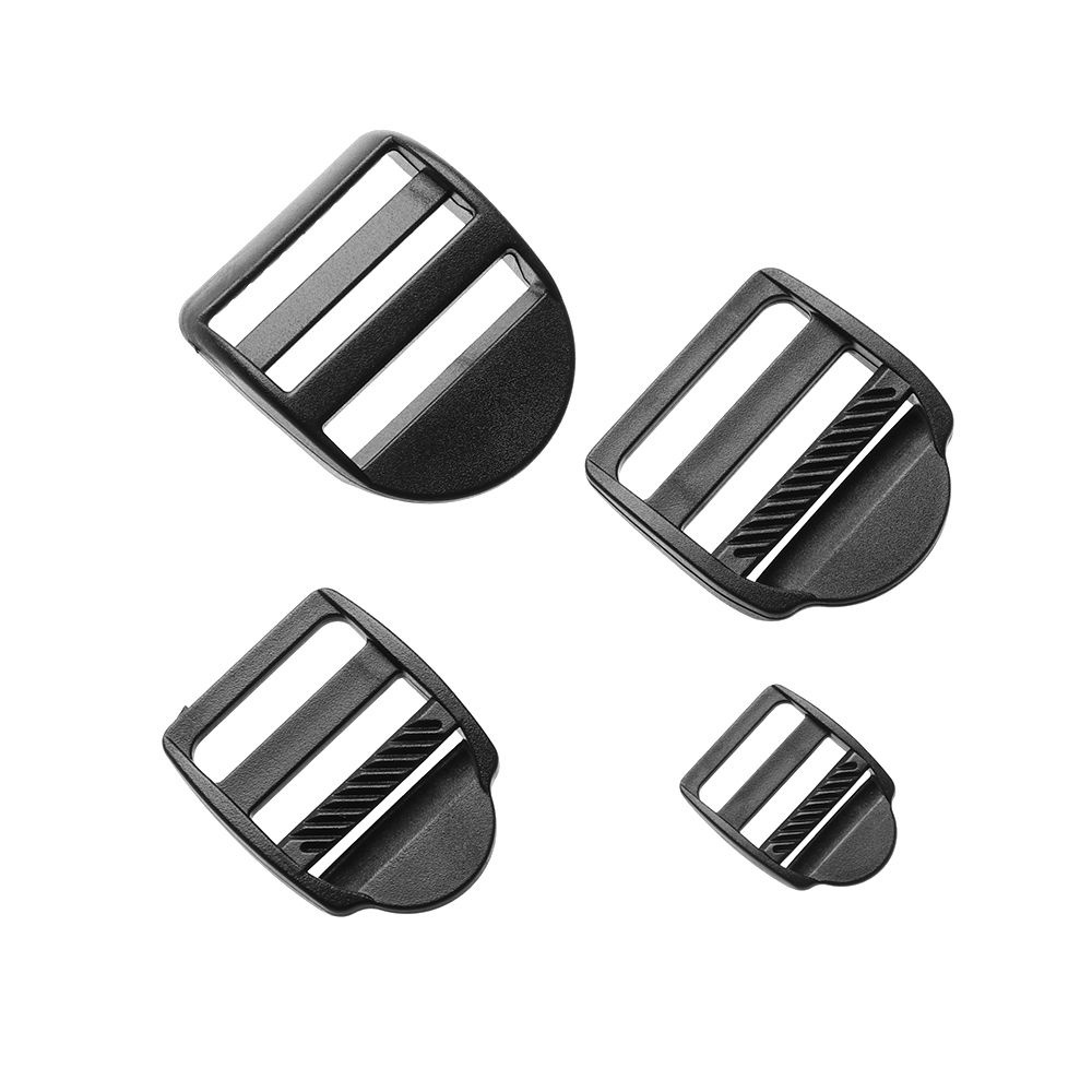 Set 10 móc khóa dây đeo ba lô bằng nhựa màu đen chất lượng cao