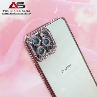 ỐP LƯNG IPHONE ĐÍNH ĐÁ BẢO VỆ VIỀN CAMERA CAO CẤP