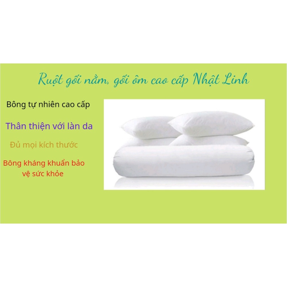 Ruột gối ôm ép hơi bông sơ 100%