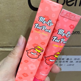 [Chính hãng]Son xăm môi Hàn Quốc Berisom Chu My Lip Tint Pack  #Lovely Peach- màu cam đào tự nhiên