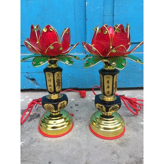 Combo 2 chiếc đèn thờ sen 1 bông cao 33cm