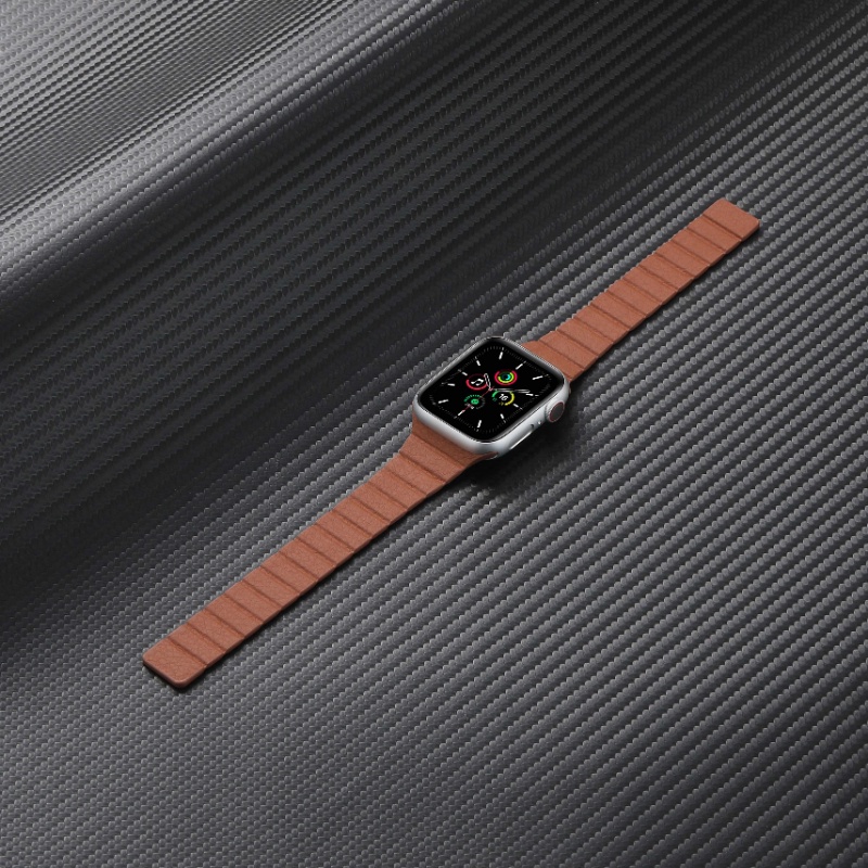 Dây Đeo Bằng Da Sang Trọng Có Nam Châm Cho iwatch Series 8 7 SE 6 5 4 3 2 49mm 41mm 45mm 38mm 42mm 44mm 40mm