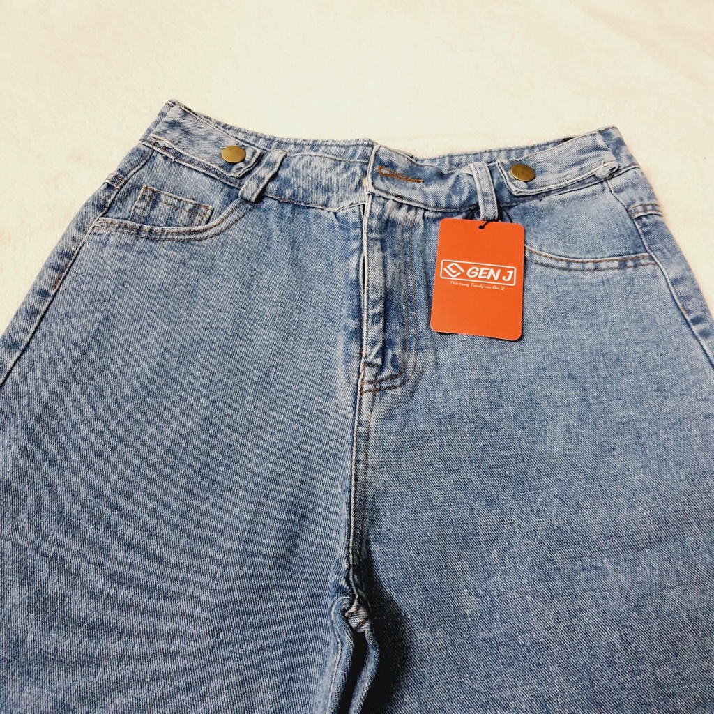 Quần jean nữ ống rộng lưng cao phong cách Hàn Quốc thời trang hot trend - Gen J - 16