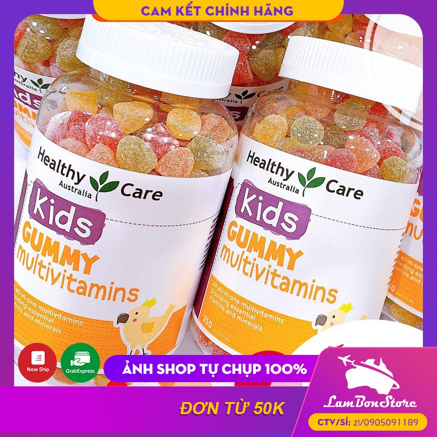 KẸO DẺO Healthy Care Kids Gummy Multivitamins dành cho trẻ từ 2 tuổi - Úc