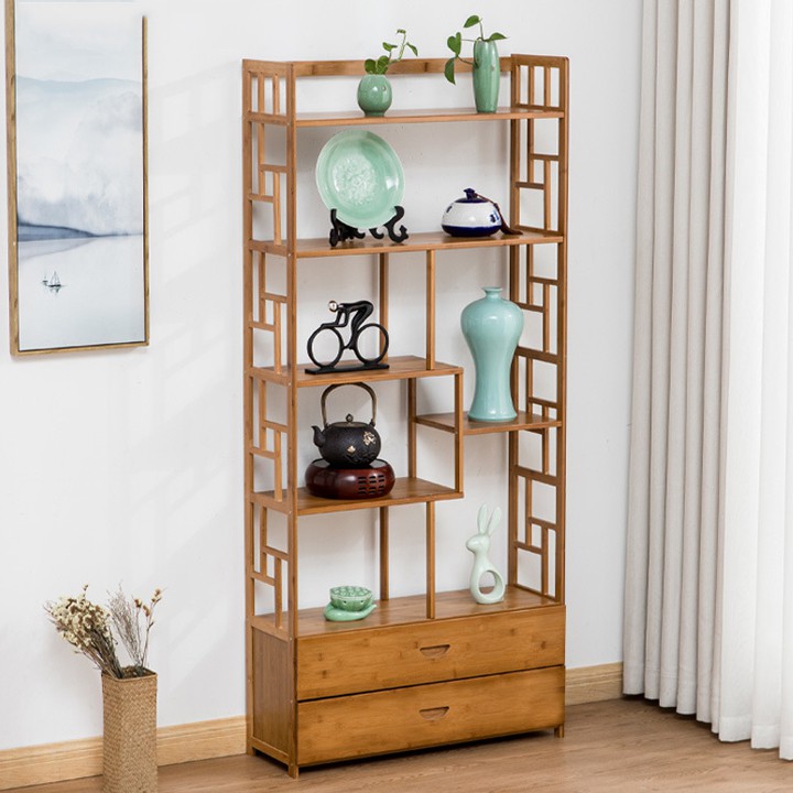Kệ sách, Kệ trưng bày gỗ tre MGK052 9386 STORE