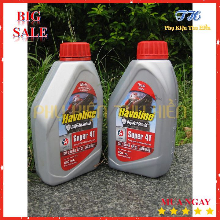 Nhớt Máy Caltex Havoline 4T 20W50 Chai 0.8lít